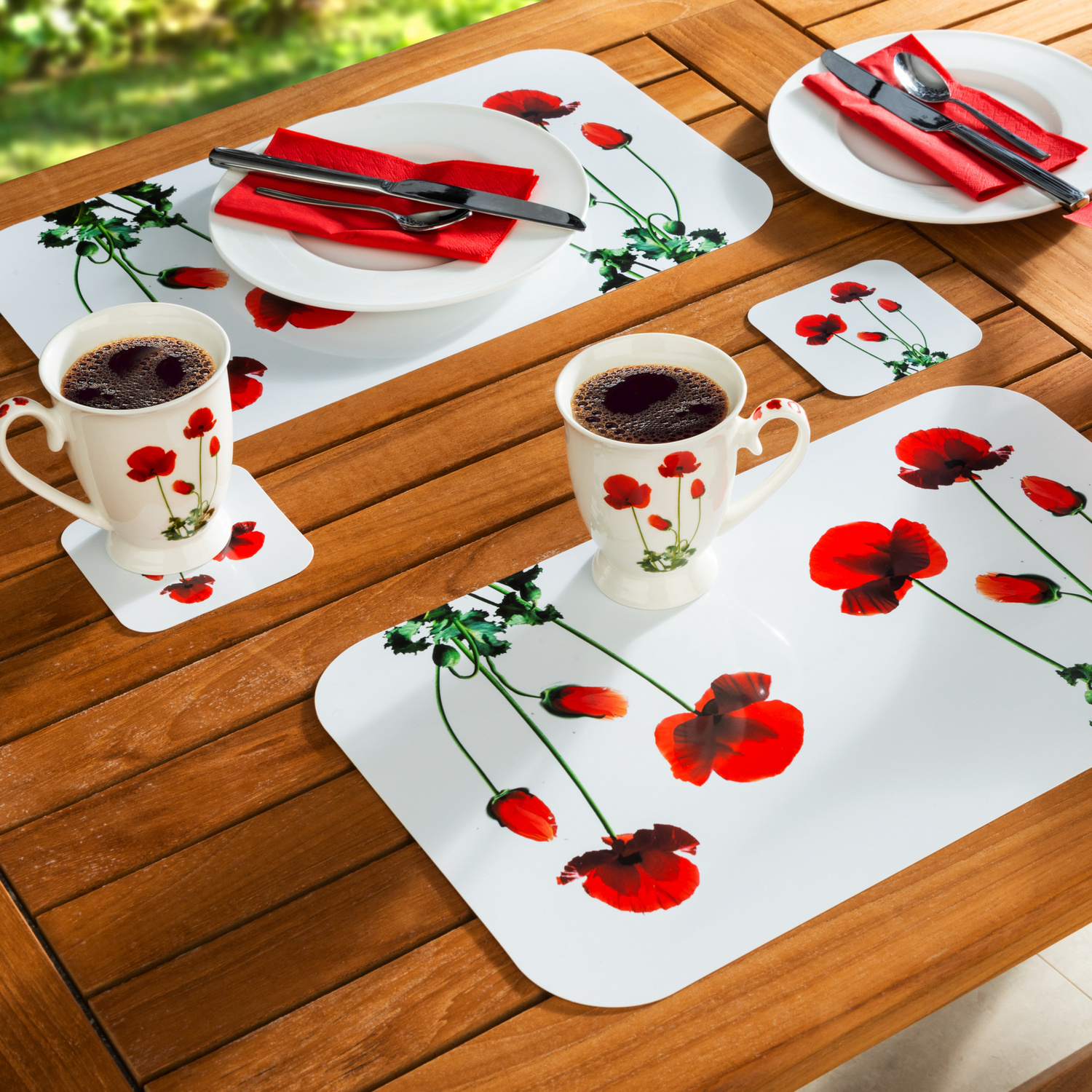 6 sets de tables + 6 dessous de verre
