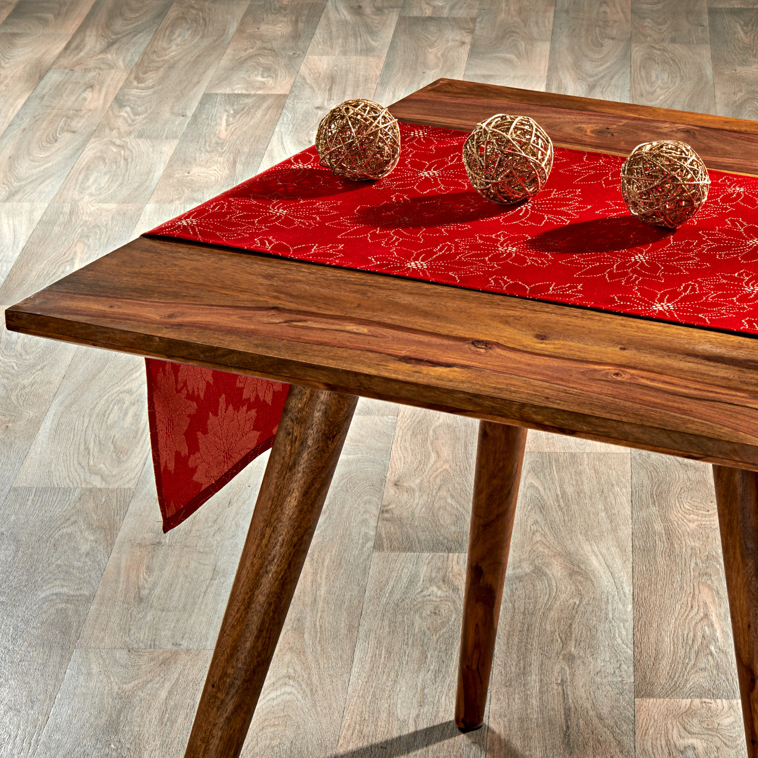 Chemin de table ʺFleursʺ, Casa Bonita, rouge
