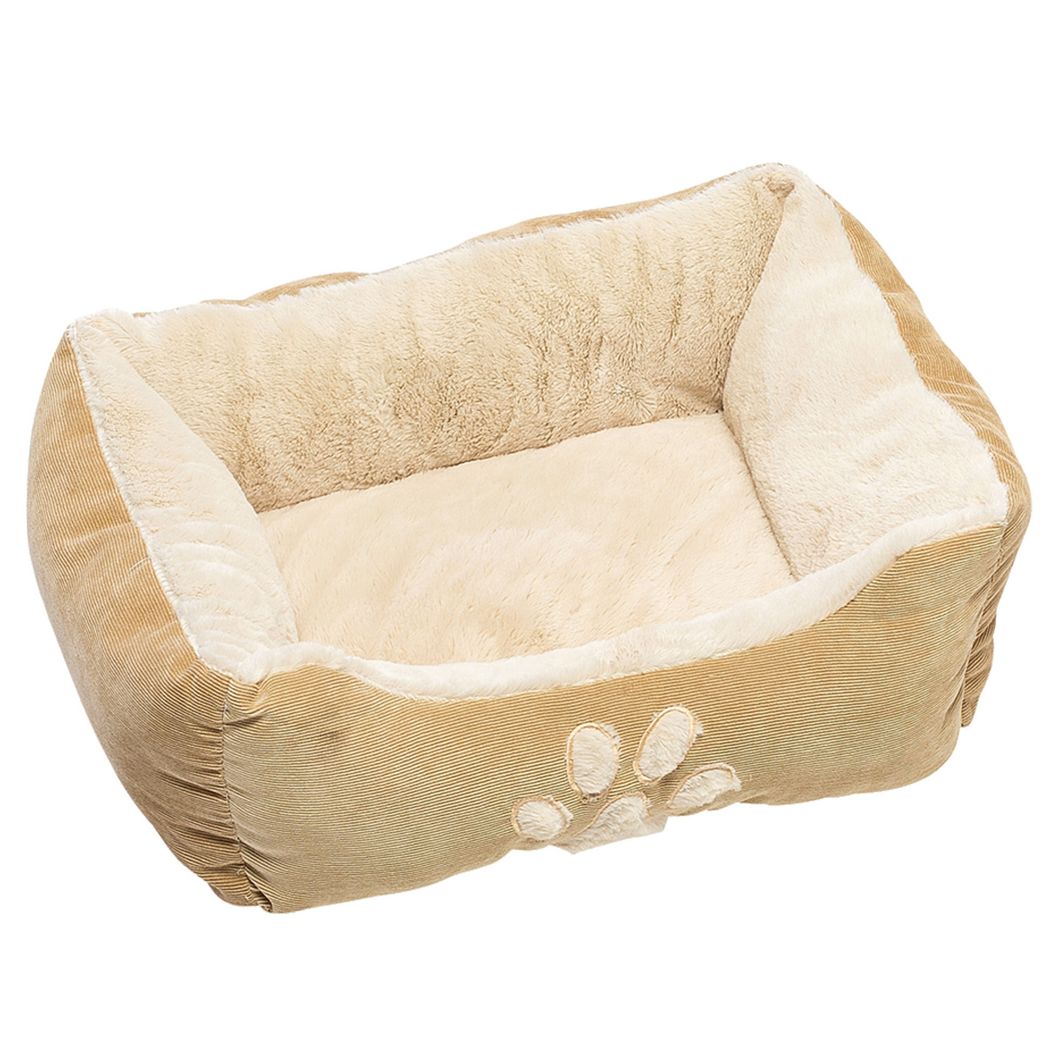 Grand lit pour animaux de compagnie, beige