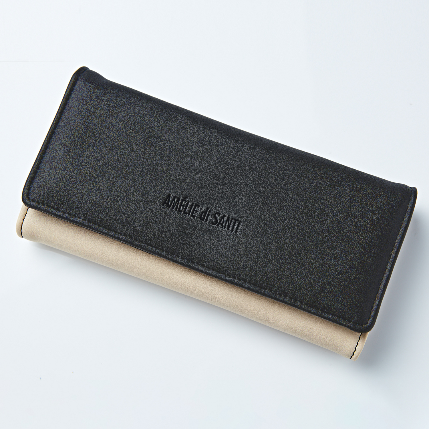 Porte-monnaie Amélie di Santi, noir/beige