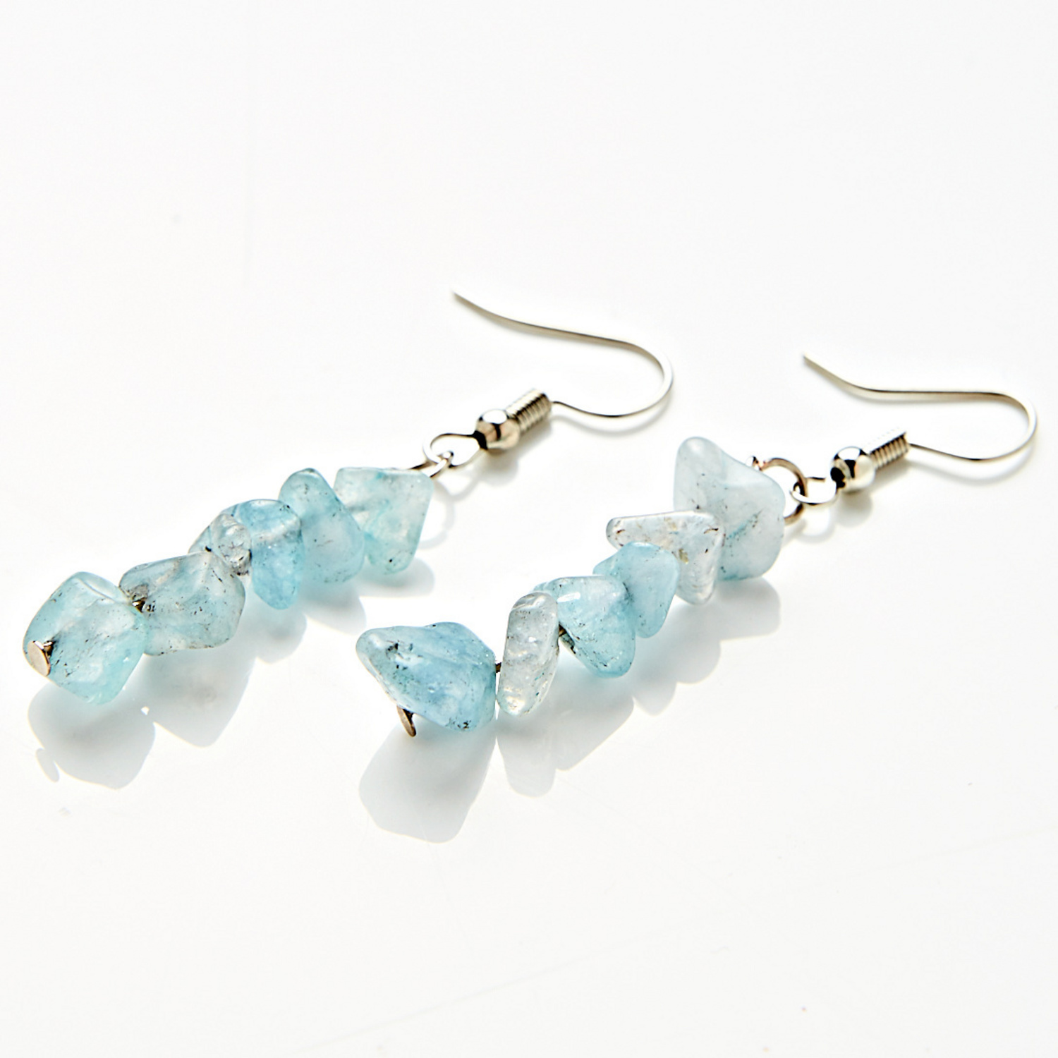 Boucles d'oreilles aigue-marine