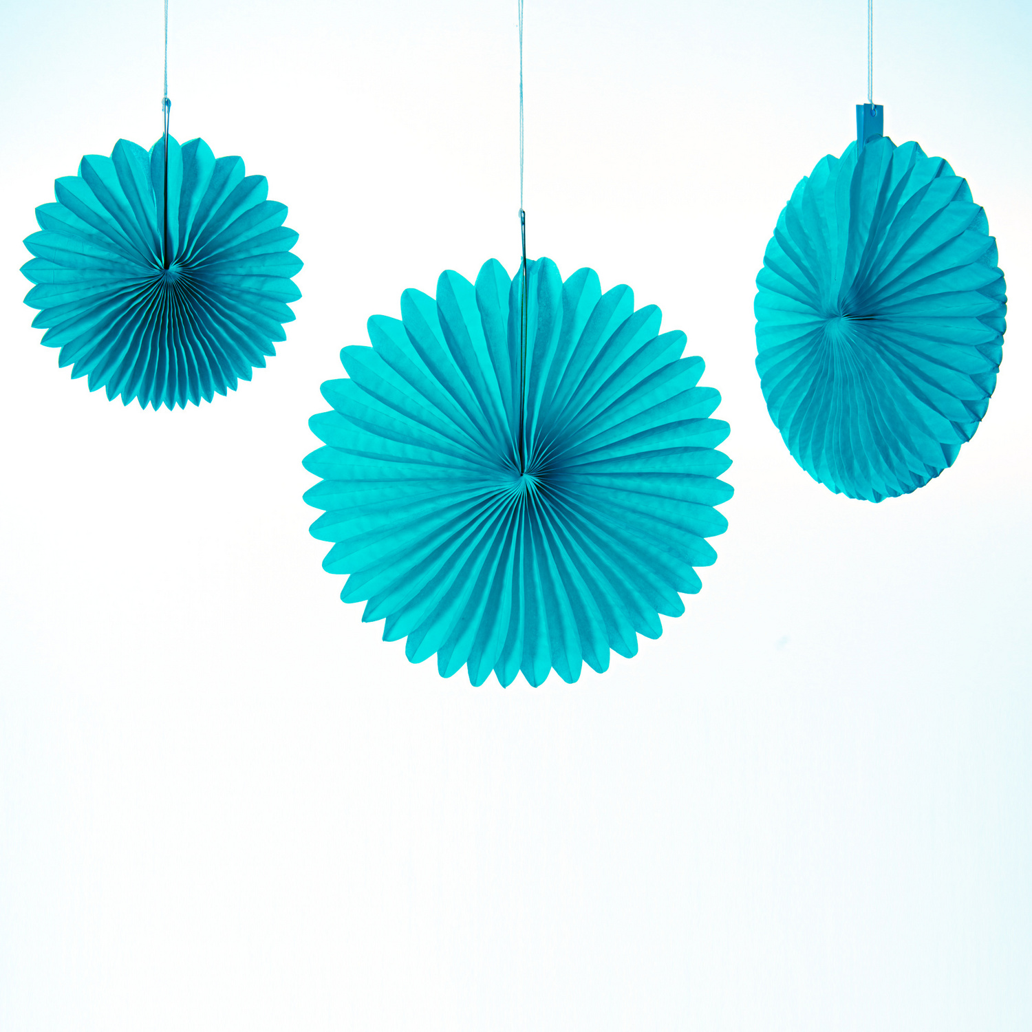 Lot de 3 lampions, bleu