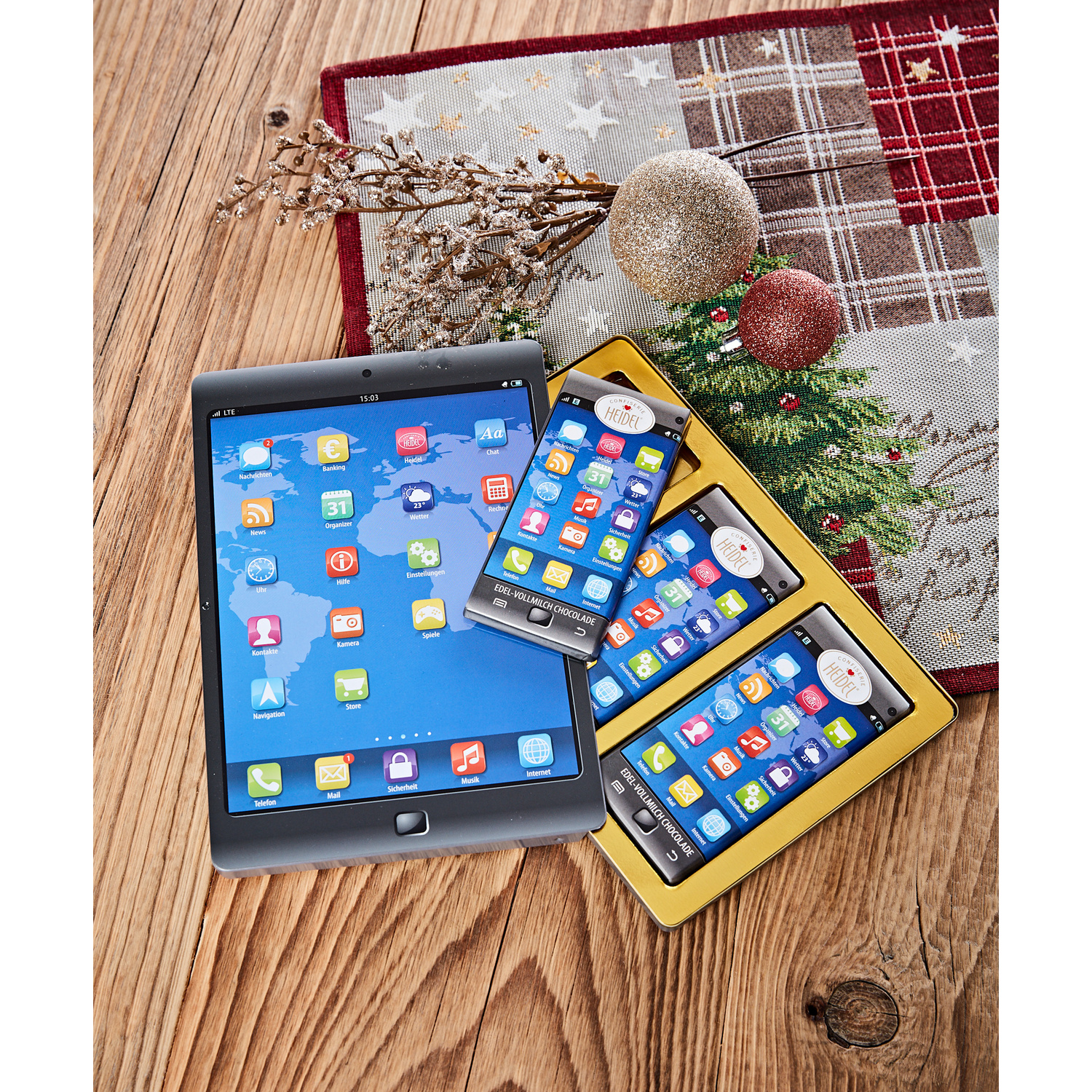 Tablette avec chocolat