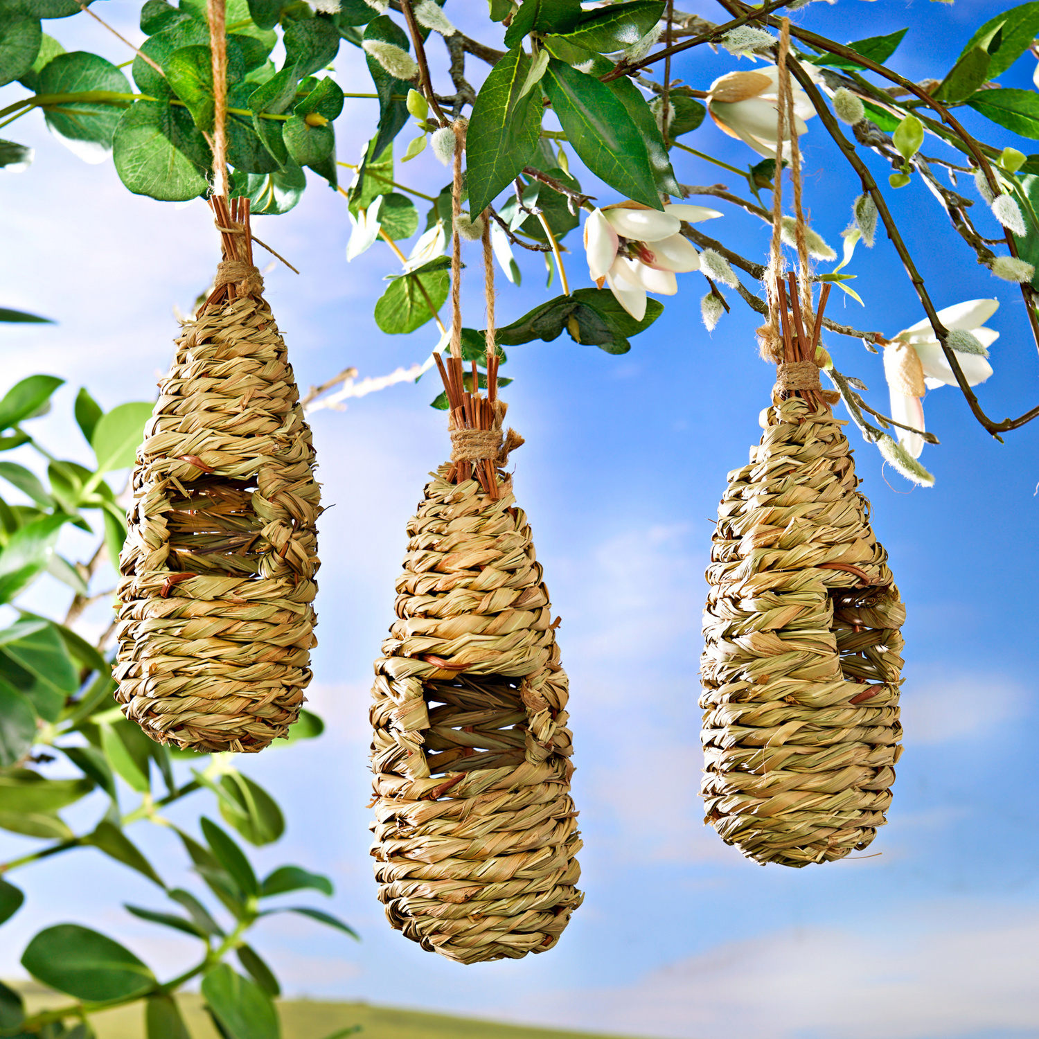 Lot de 3 nichoirs pour oiseaux