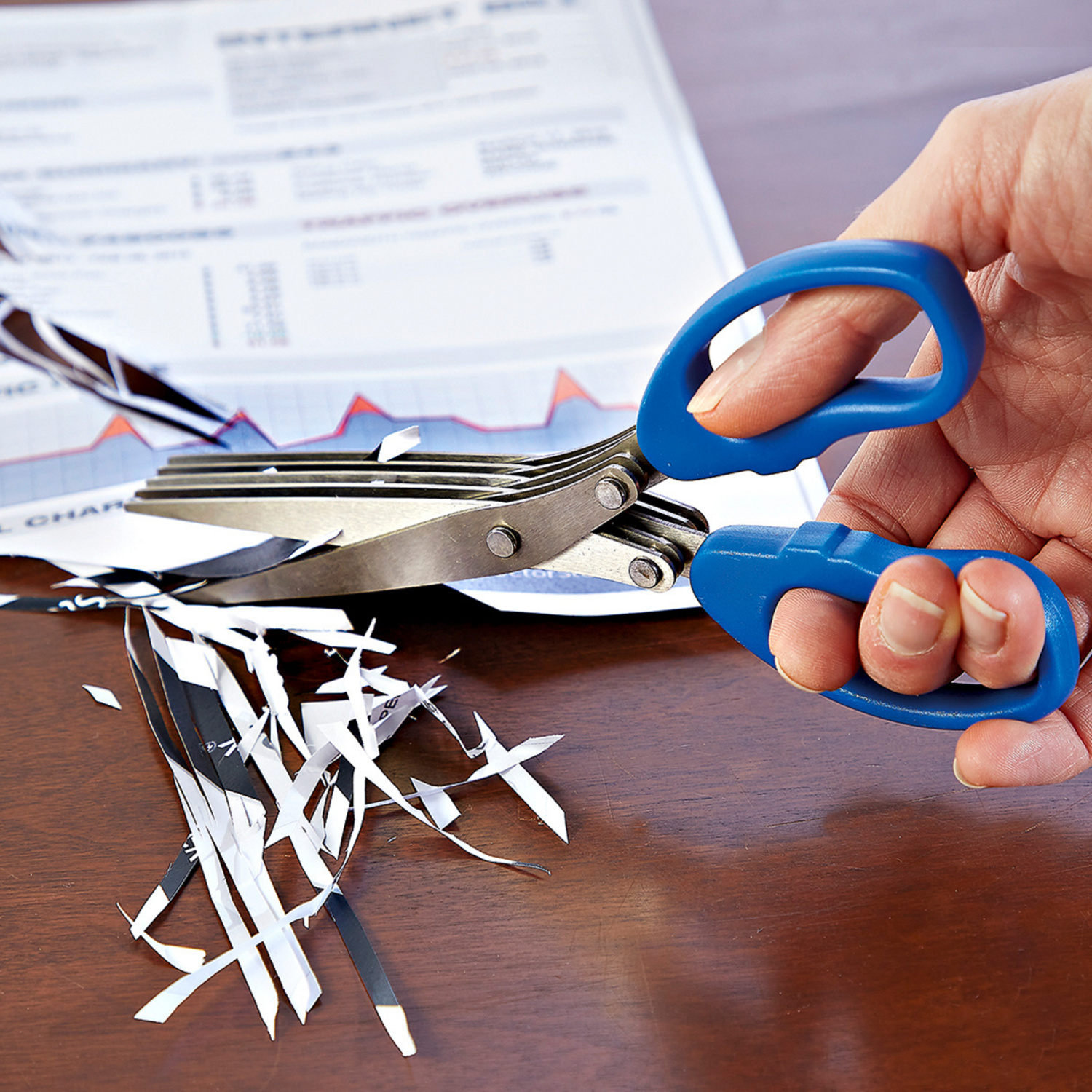 Ciseaux destructeurs de papier