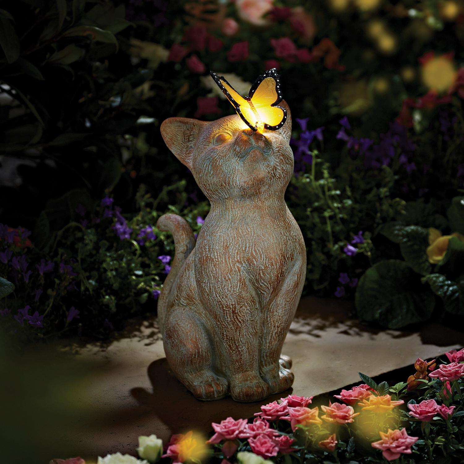 Lumières Solaires Papillon Levitantes - Décorations Extérieur LED Pour Jardin, Terrasse - 4 LEDs Blanches