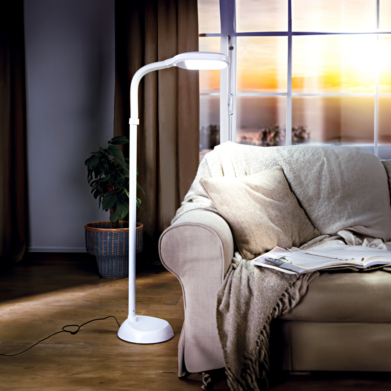 Lampe LED lumière du jour, gris